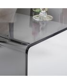 Table basse milvio noir transparent - 81x40x36 cm